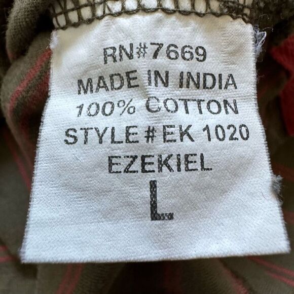 Ezekiel Men’s Striped Polo Shirt Size Large 100% Cotton Small Logo Essential - Picture 13 of 15